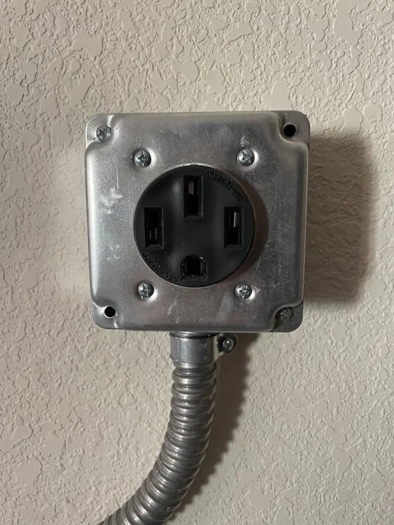 NEMA 14-50 outlet installed for Electrical Panel Upgrade in Rockledge